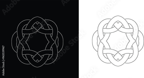 Flower vector transfer rhinestone design, Rhinestone Design, Rhinestone Pattern, Rhinestone Design Template, Rhinestone Design for T-shirt, Rhinestone Template Royalty-Free Images