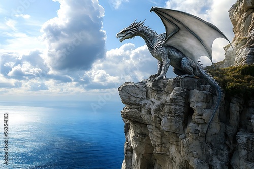 dragon statue in the sky photo