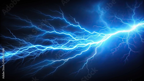 electricity, blue, Bright blue electricity or lightning bolt illuminates the dark background displaying a mesmerizing display of dynamic powerful energy and electrical charge