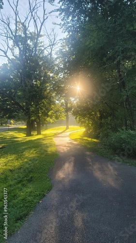 sunset in the park