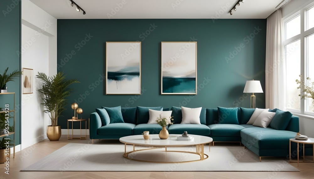Photo interior modern design room 3d illustration Photo interior modern design room 3d illustration