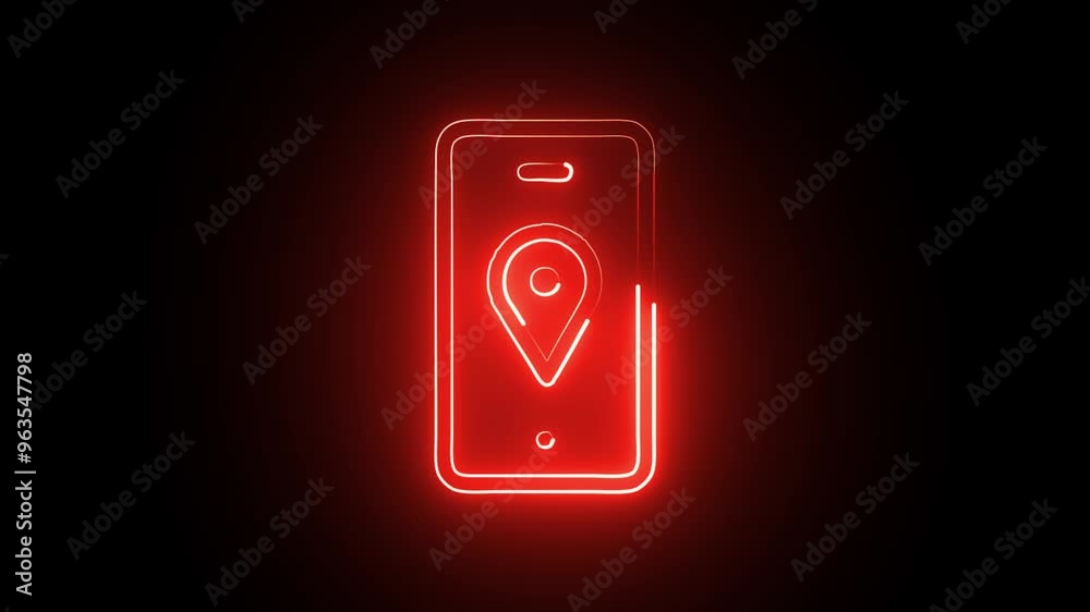 Glowing neon line Smartphone animated icon isolated on black background. HD Video motion graphic animation Glowing neon line Smartphone animated icon isolated on black background. HD Video motion graphic animation