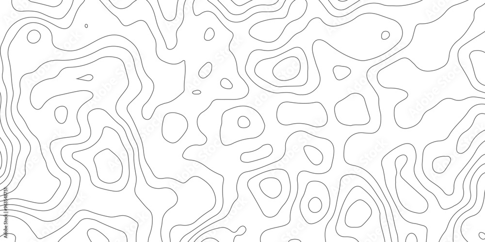 Fototapeta premium Topographic map and landscape terrain texture grid. Abstract white topography vector background