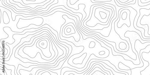 Topographic pattern texture on paper. Old topographic Map. Geographic mountain topography vector illustration.