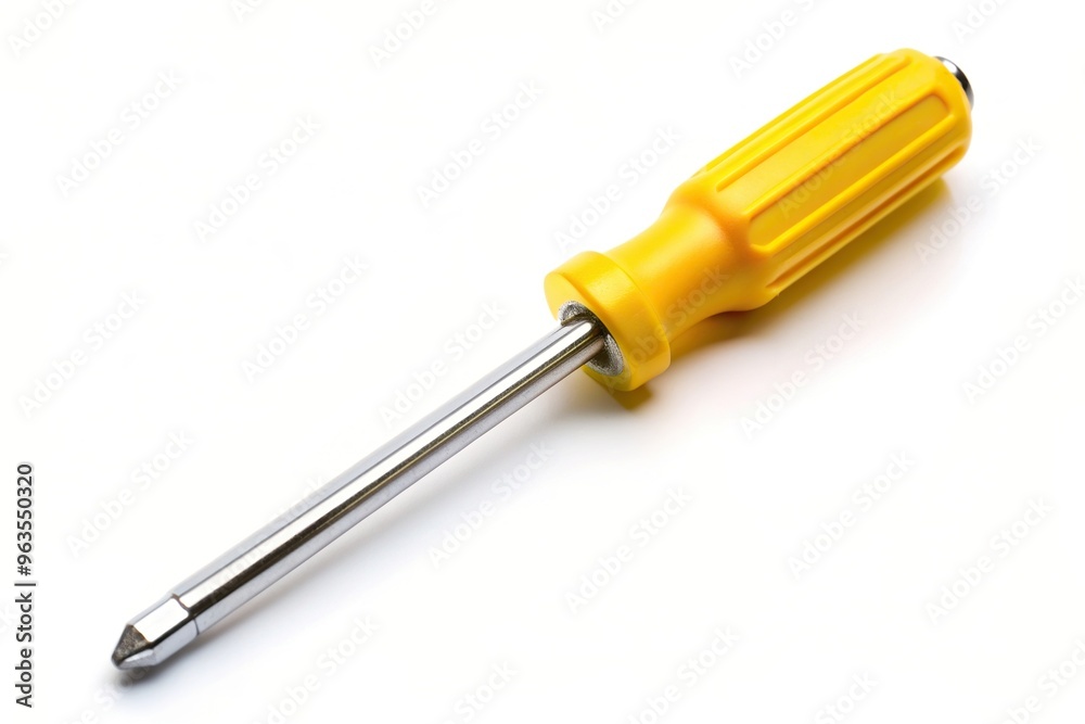 manual, utility, maintenance, white background,screwdriver, fix, hand tool, isolated, metal, DIY, household, repair, macro, equipment, Yellow screwdriver isolated on a white background manual, utility, maintenance, white background,screwdriver, fix, hand tool, isolated, metal, DIY, household, repair, macro, equipment, Yellow screwdriver isolated on a white background
