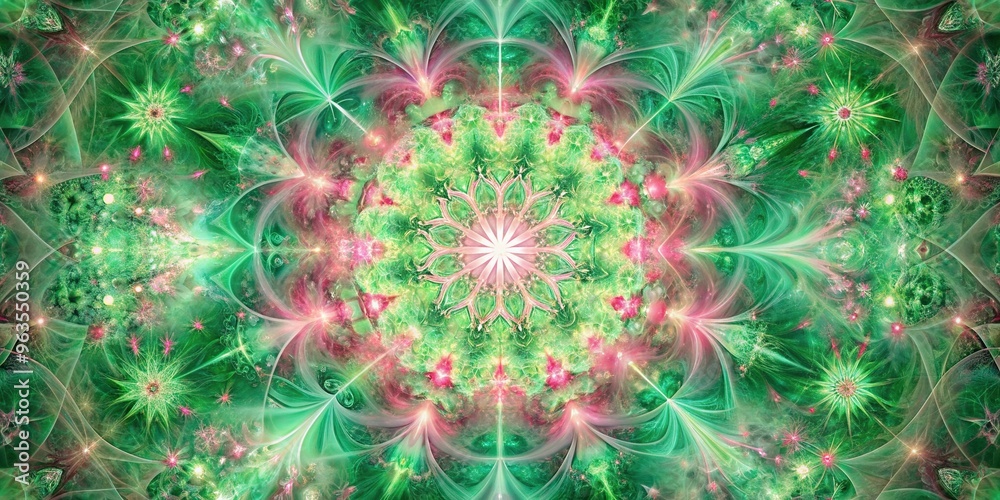Delicate green and pink abstract fairy background featuring a kaleidoscope of mesmerizing symmetrical patterns of light, delicate, green, light, pattern,fairy, symmetrical, background Delicate green and pink abstract fairy background featuring a kaleidoscope of mesmerizing symmetrical patterns of light, delicate, green, light, pattern,fairy, symmetrical, background