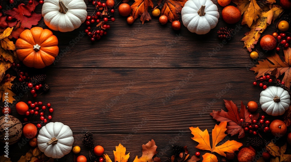 Fototapeta premium frame of festive thanksgiving banner 