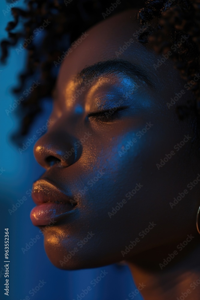 A woman with dark hair and a glowing face. The image has a mood of beauty and confidence A woman with dark hair and a glowing face. The image has a mood of beauty and confidence