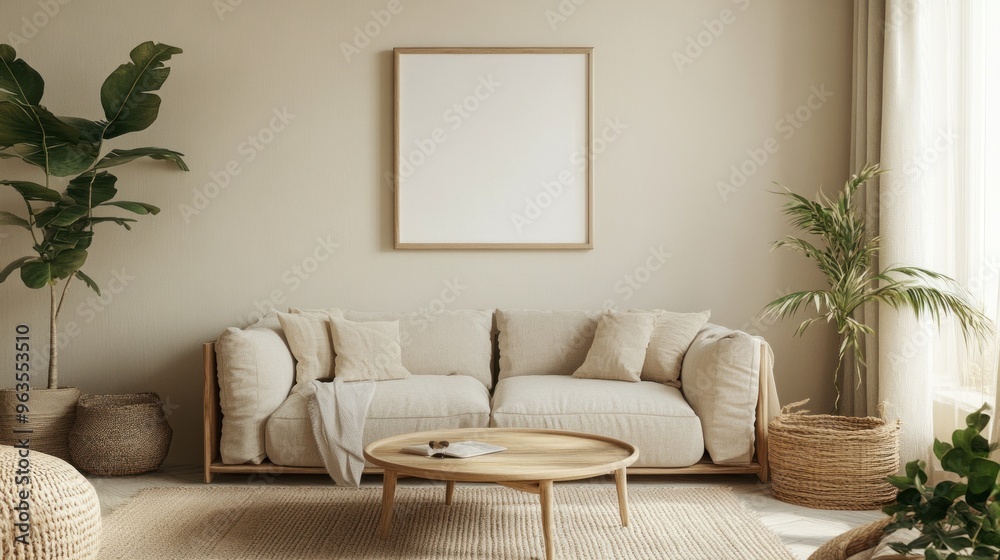 Obraz premium Minimalist Living Room Interior Design