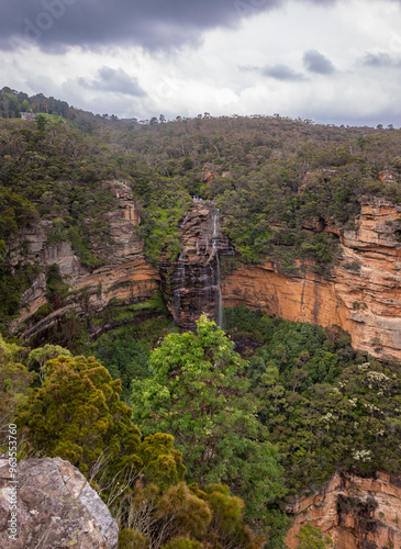 Day time taken from Princes Rock Lookout, Katoomba Area of Blue Mountains National Park , with stunning views of the Wentworth Falls, in the Blue Mountains, NSW, Australia