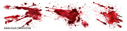 Set of blood stains, cut out