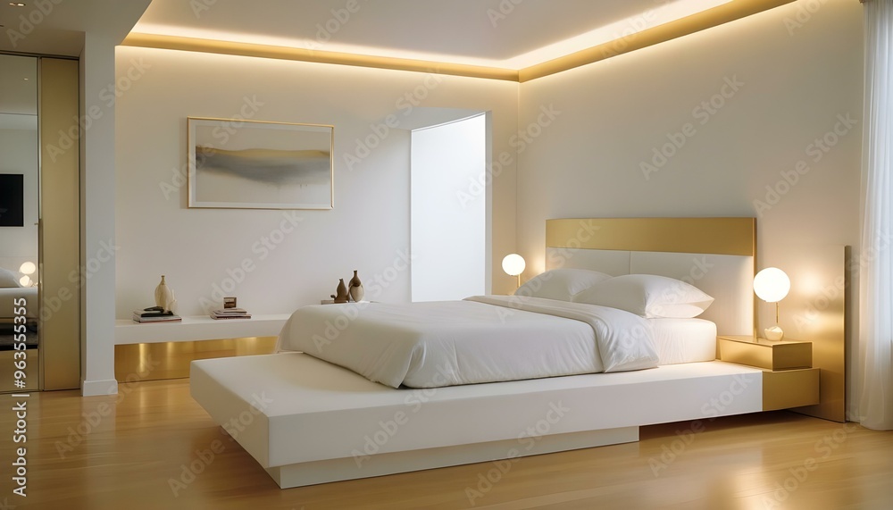 Photo interior modern design room 3d illustration Photo interior modern design room 3d illustration