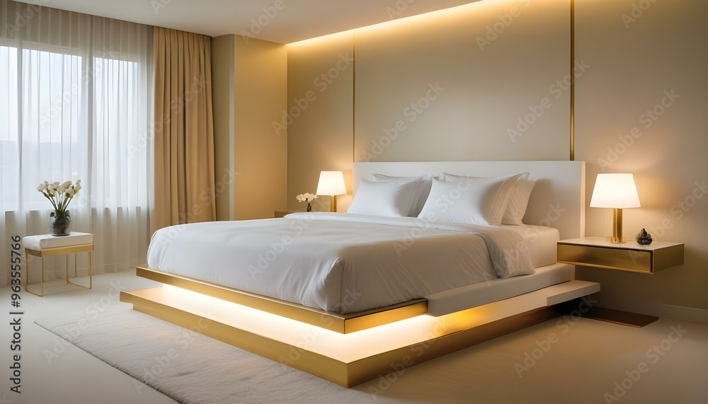 Photo interior modern design room 3d illustration Photo interior modern design room 3d illustration