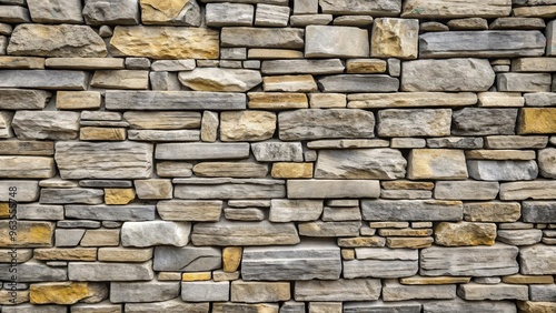 Natural grey stones wall background texture perfect for adding a rustic touch to designs photo