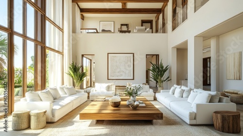 Wallpaper Mural Spacious Minimalist Living Room with Natural Light Torontodigital.ca