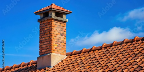 Close up of a chimney on the roof