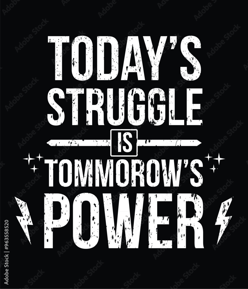 Obraz premium Motivational quotes on hard work in white and black grunge shade