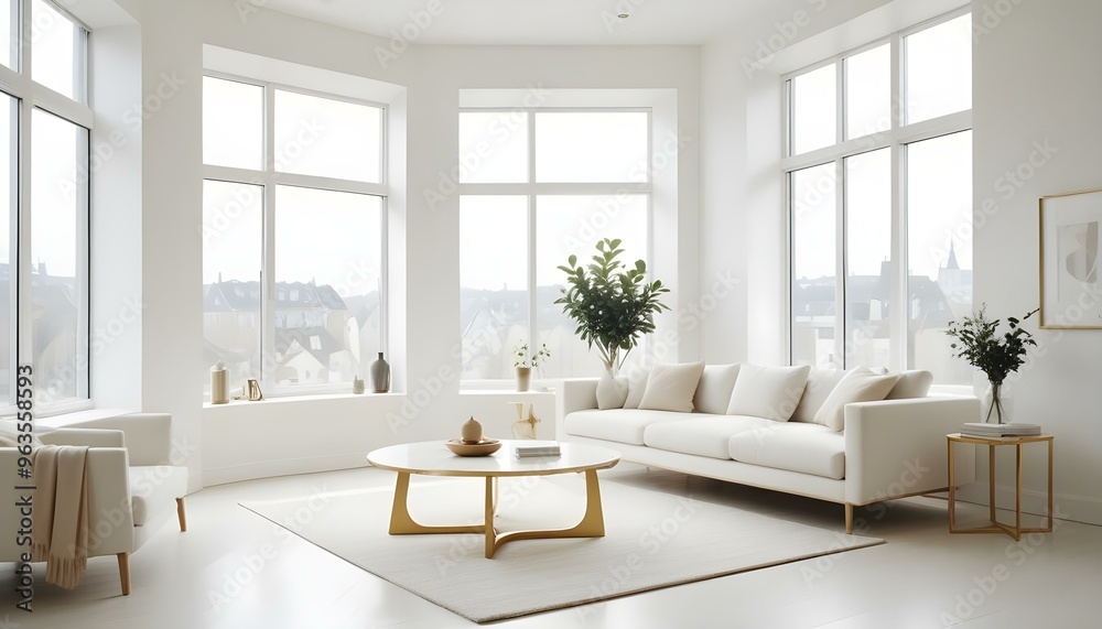 Fototapeta premium Photo interior modern design room 3d illustration