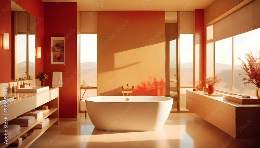 Photo interior modern design room 3d illustration
