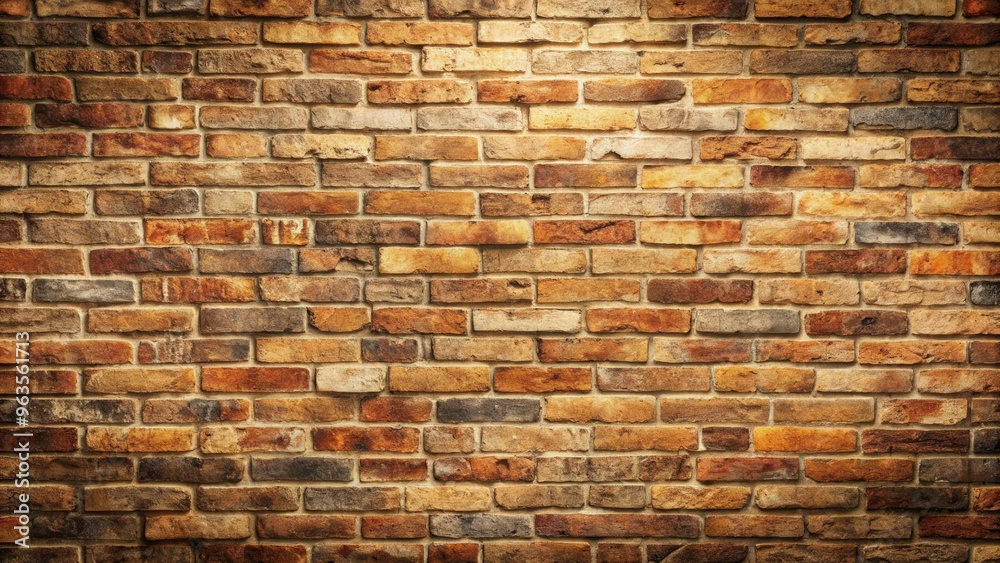 Fototapeta premium Slim stones brick wall background with rustic texture and earthy tones