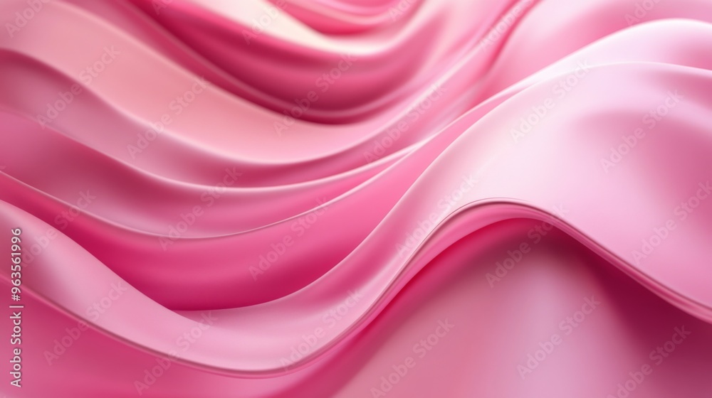 Abstract Pink Waves of Fabric-Like Material Abstract Pink Waves of Fabric-Like Material
