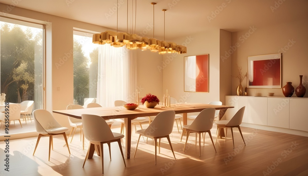 Fototapeta premium Photo interior modern design room 3d illustration