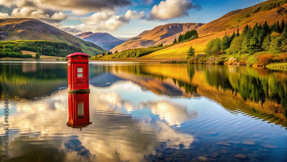 Post Box Scotland British,vintage, Scottish, A vintage red British post box standing ...