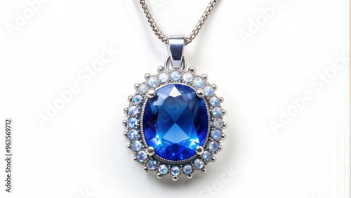 pendant with blue gem