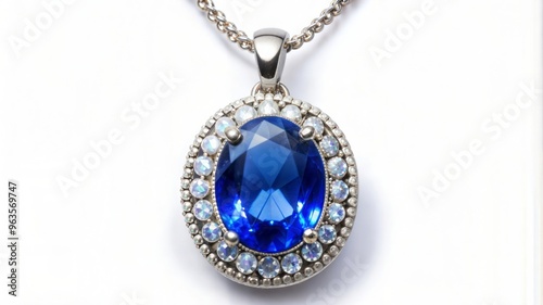 pendant with blue gem