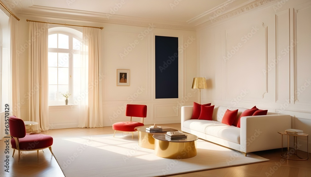 Fototapeta premium Photo interior modern design room 3d illustration