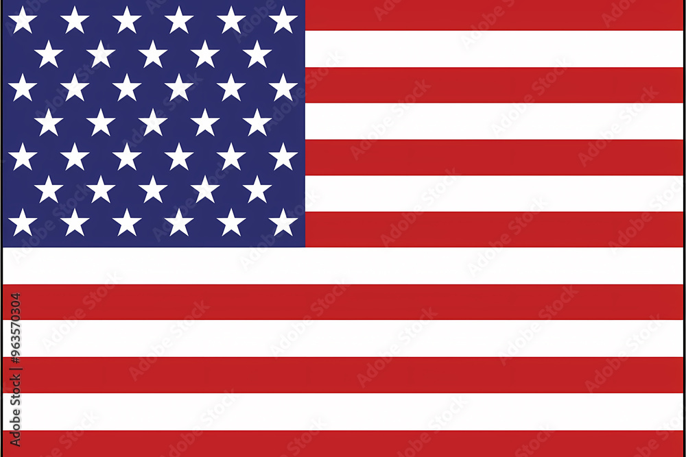 The vibrant American flag displayed with striking red and white stripes and a blue field adorned with white stars. The vibrant American flag displayed with striking red and white stripes and a blue field adorned with white stars.