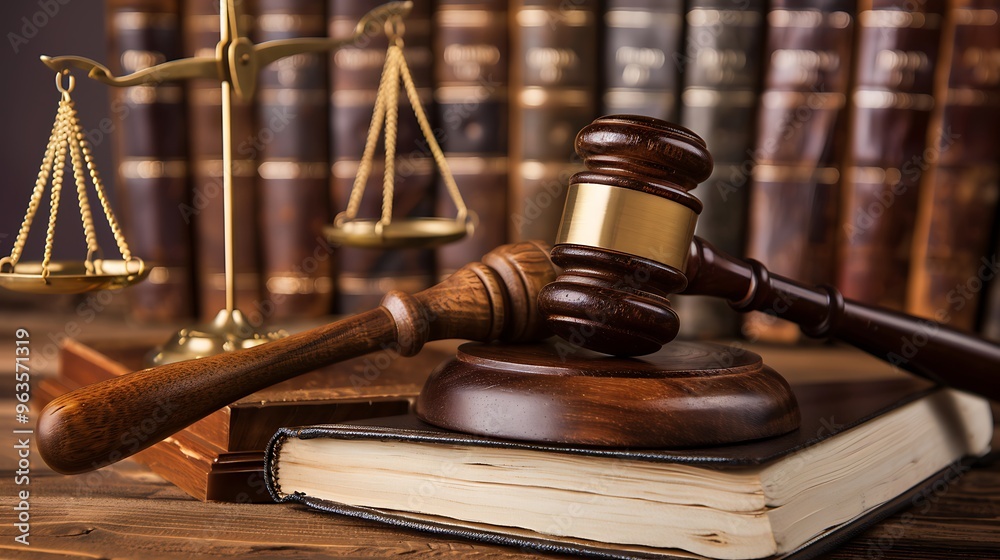 A slightly enlarged, high-definition image of a wooden gavel resting on a stack of law books. A slightly enlarged, high-definition image of a wooden gavel resting on a stack of law books.