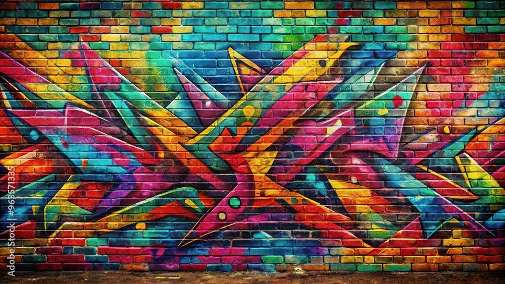 Vibrant urban graffiti texture on a wall background Vibrant urban graffiti texture on a wall background