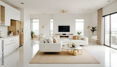 Photo interior modern design room 3d illustration