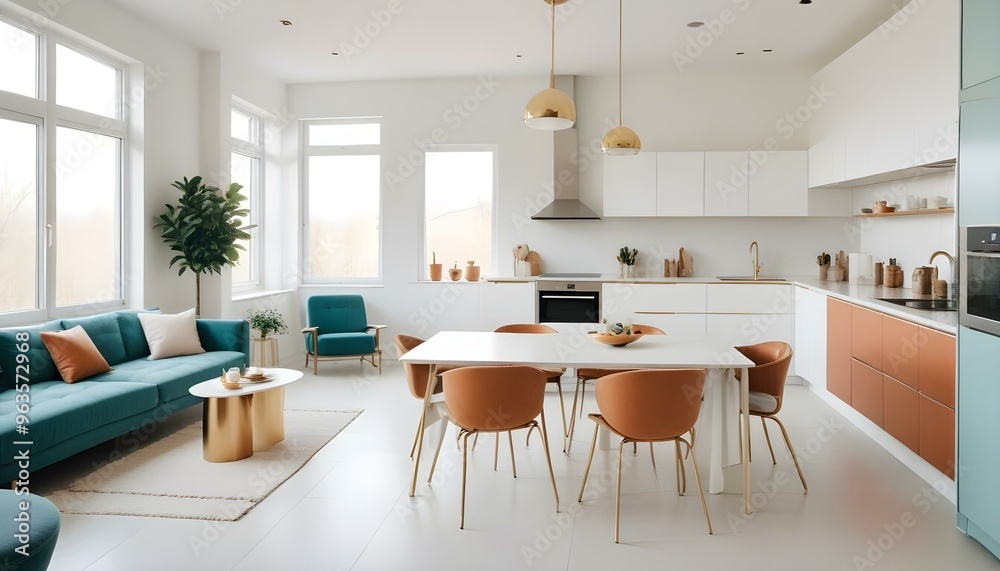 Photo interior modern design room 3d illustration Photo interior modern design room 3d illustration