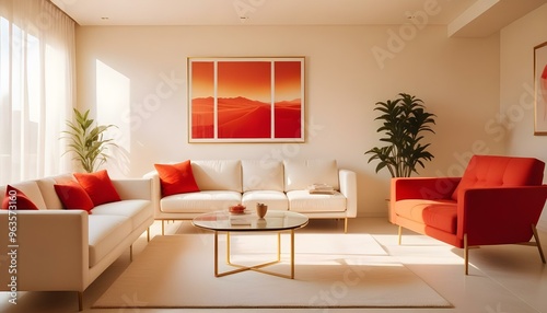 Wallpaper Mural Photo interior modern design room 3d illustration Torontodigital.ca