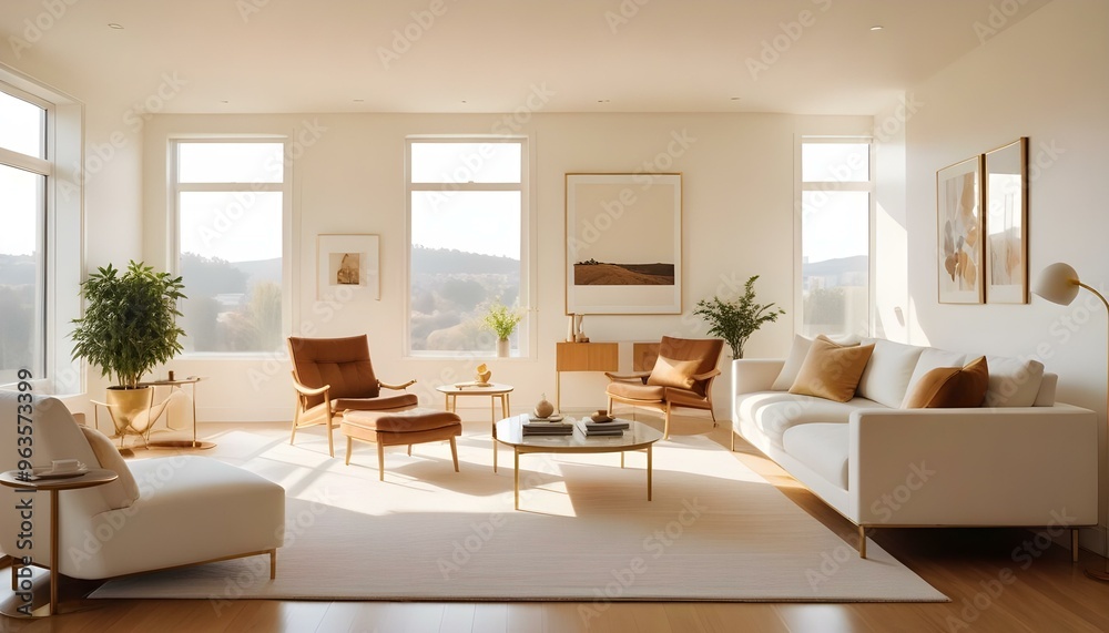 Photo interior modern design room 3d illustration Photo interior modern design room 3d illustration