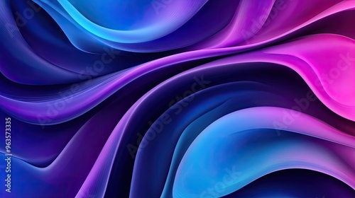 Vibrant and smooth abstract background featuring flowing waves in blue and purple hues, perfect for modern digital designs.