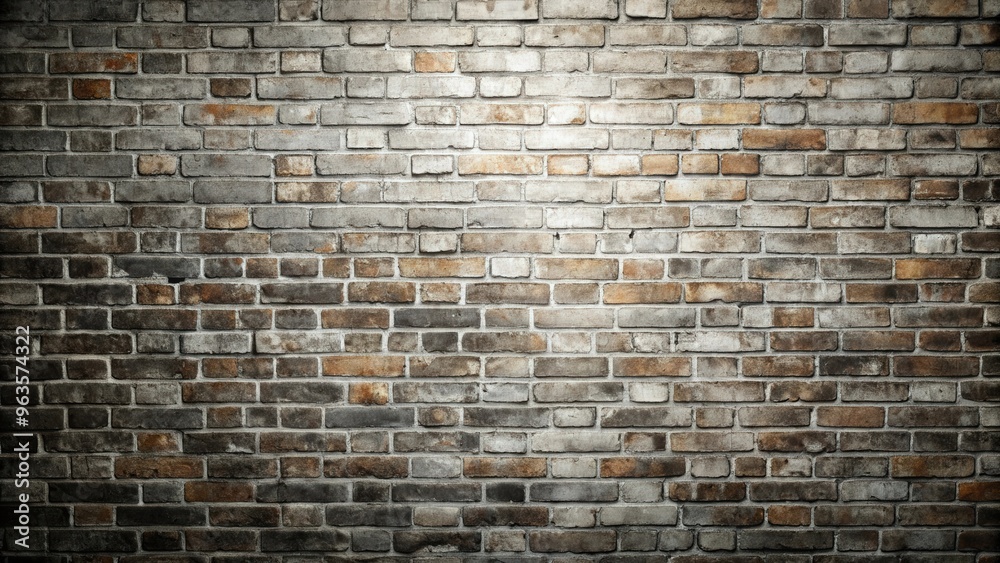 Obraz premium Distressed gray brick wall with grunge texture for background