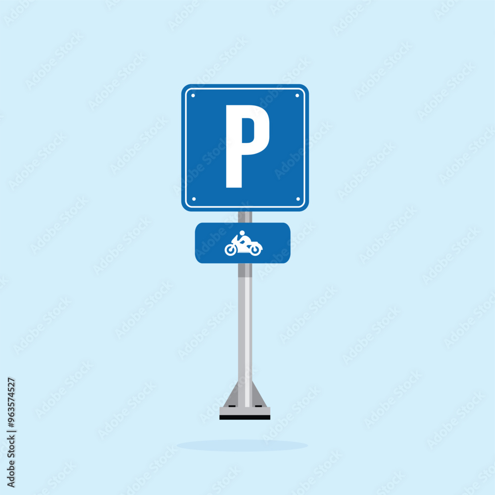 road sign icon, motorcycle parking place. suitable for poster use and web icon road sign icon, motorcycle parking place. suitable for poster use and web icon