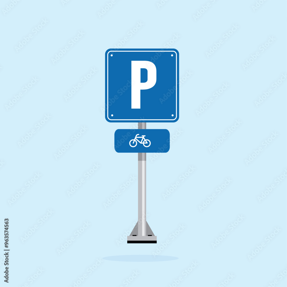road sign icon, cyclist parking place. suitable for poster use and web icon road sign icon, cyclist parking place. suitable for poster use and web icon