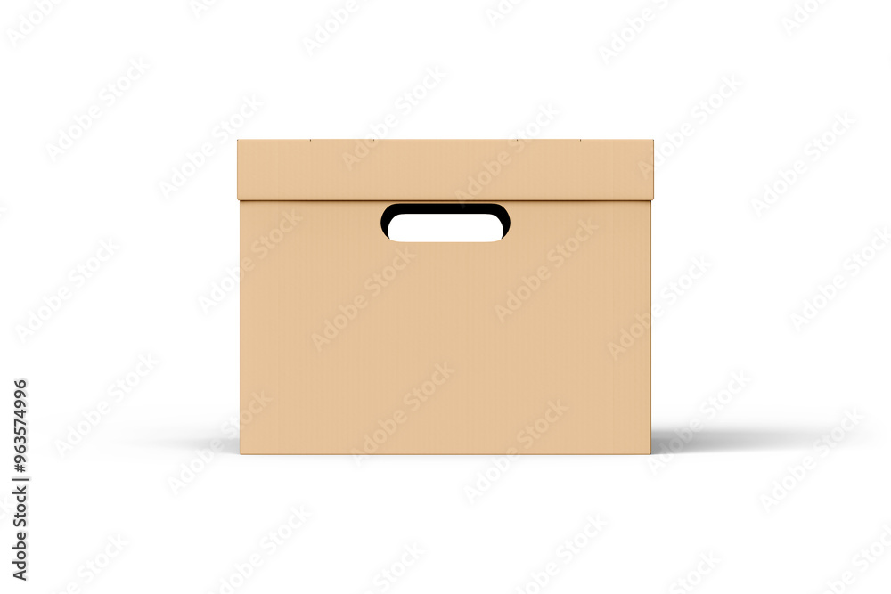 brown Cardboard box with lid isolated on white background. paper packaging mockup brown Cardboard box with lid isolated on white background. paper packaging mockup