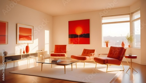 Wallpaper Mural Photo interior modern design room 3d illustration Torontodigital.ca