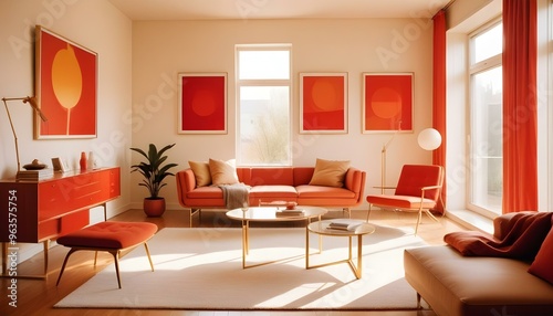 Photo interior modern design room 3d illustration