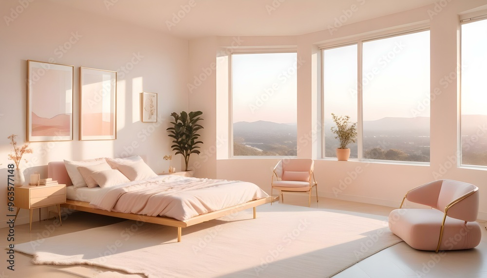 Photo interior modern design room 3d illustration Photo interior modern design room 3d illustration