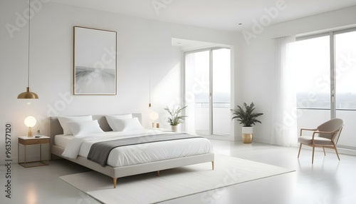 Photo interior modern design room 3d illustration