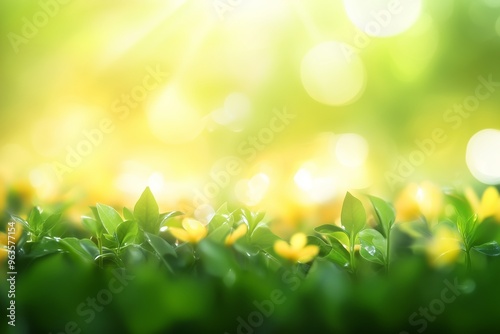 Horizontal blurred field banner that gives a refreshing feel