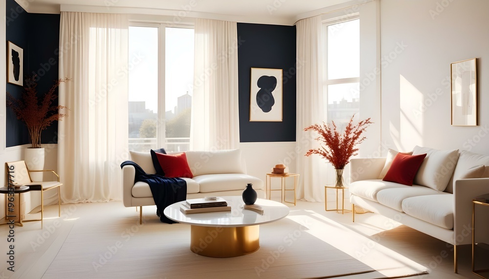 Photo interior modern design room 3d illustration Photo interior modern design room 3d illustration