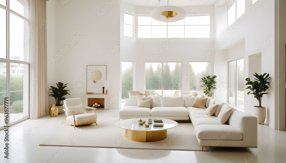 Photo interior modern design room 3d illustration Photo interior modern design room 3d illustration