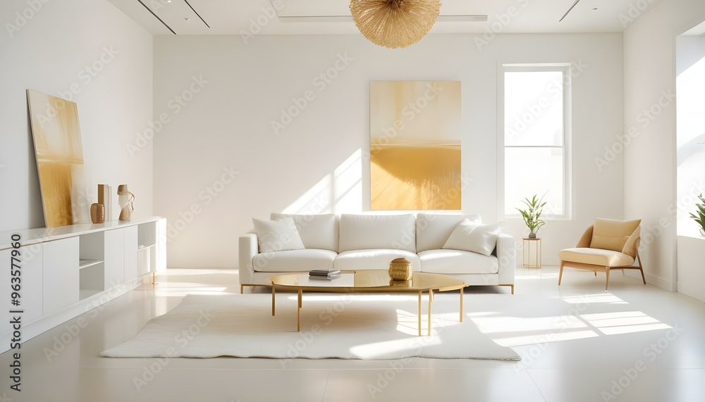 Fototapeta premium Photo interior modern design room 3d illustration